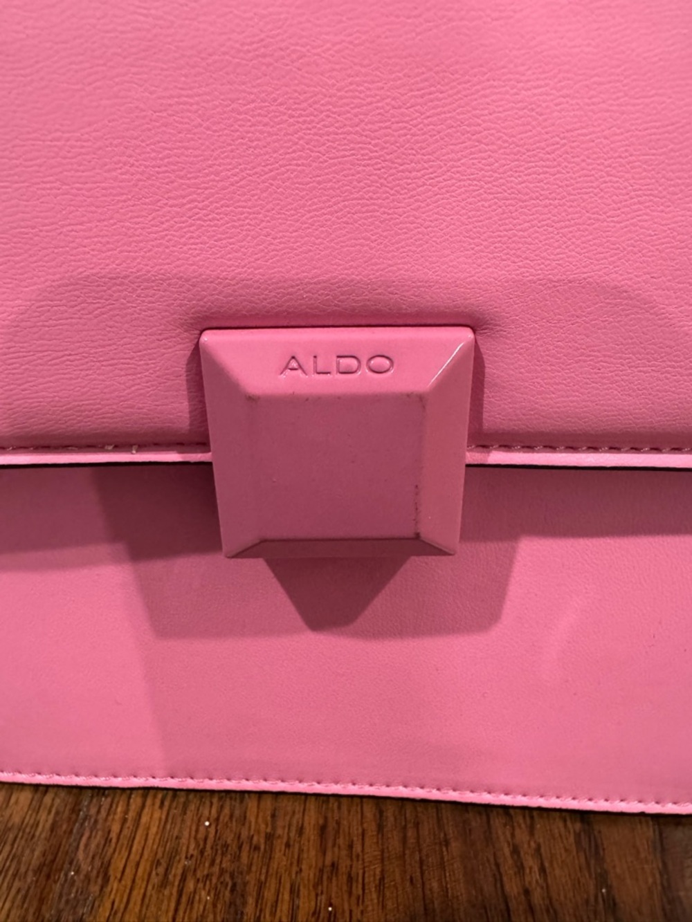 ALDO Pink Braided-Handle Top-Handle Satchel w/Crossbody Strap removable option! - Picture 2 of 9